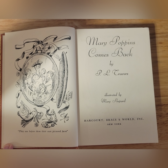 Vintage Mary Poppins Comes Back by PL Travers 1963 Edition HC & Dust Jacket - Picture 6 of 16